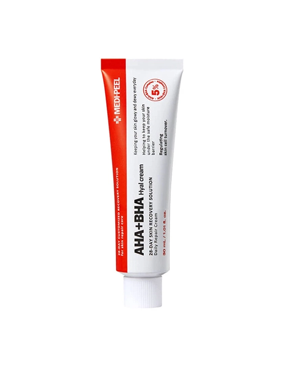 Пілінг крем з кислотами та пептидами Medi-Peel AHA-BHA 28 days Hyal Cream, 30 мл