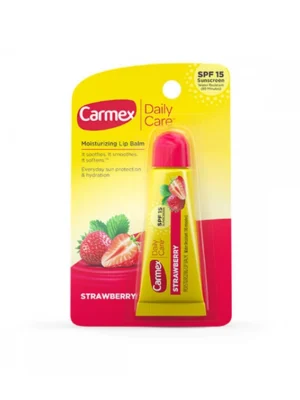 Захисний бальзам для губ в тубі Carmex strawberry Tube Полуниця, 10 г