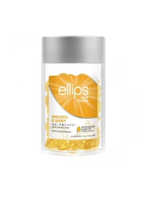 Капсули з маслом Алое Вера Розкішне Сяйво та блиск Ellips Hair Vitamin Smooth & Shiny, 50 шт
