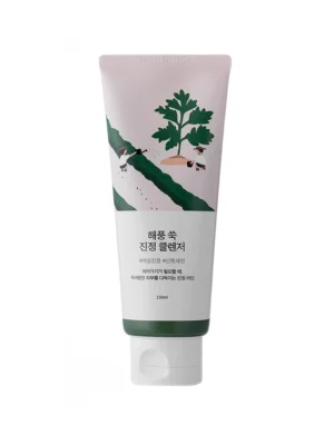 Заспокійлива пінка для вмивання з полином Round Lab MUGWORT Calming Cleanser, 150 мл
