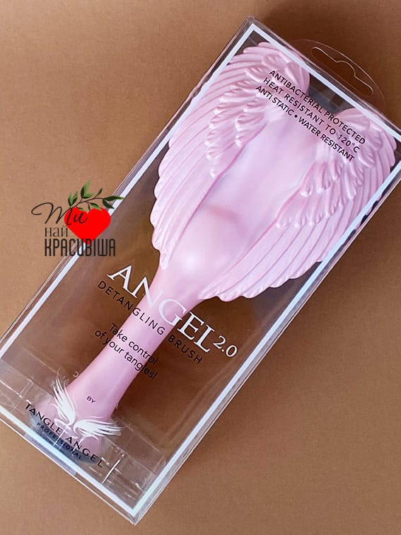 Щітка-гребінець для волосся Tangle Angel 2.0 Soft Touch Pink (Рожево-сірий), шт