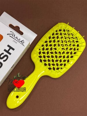 Щітка-грібінець для волосся «лимонна» Janeke Superbrush The Original Lemon, Italy