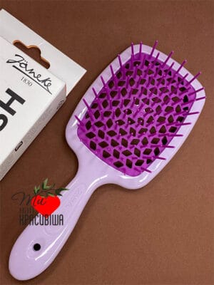 Щітка-грібінець для волосся "лавандова фуксия" Janeke Superbrush The Original, Italy