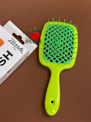 Щітка з особливою масажною базою жовто-зелена JANEKE SuperBrush yellow-green, шт