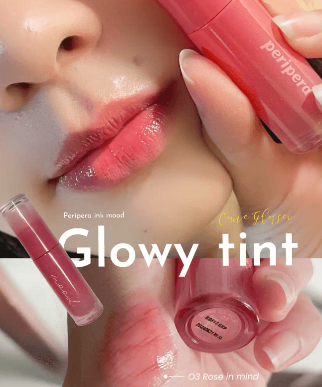 Рідкий глянцевий тінт-блиск для губ Peripera ink Mood glowy Tint (03 Rose in Mind), 4 г - Зображення 2