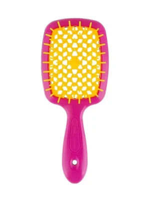 Щітка з особливою масажною базою рожево-жовта JANEKE SuperBrush PINK YELLOW, шт