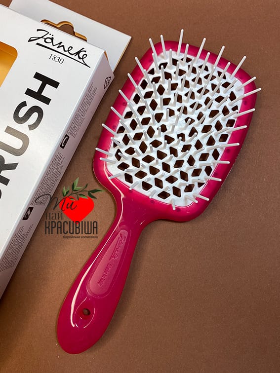 Щітка з особливою масажною базою JANEKE SuperBrush Fuchsia & White, шт