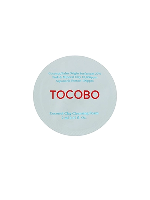 Очищаюча пінка для жирної шкіри з глиною Tocobo Coconut Clay Cleansing Foam, 2 мл