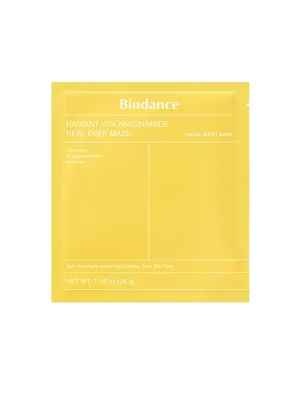 Гідрогелева маска BIODANCE Radiant Vita Niacinamide Real Deep Mask, 34г