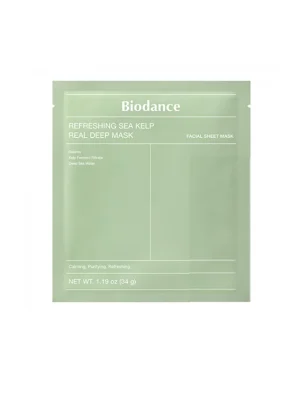 Гідрогелева освіжаюча маска BIODANCE Refreshing Sea Kelp Real Deep Mask, 34г