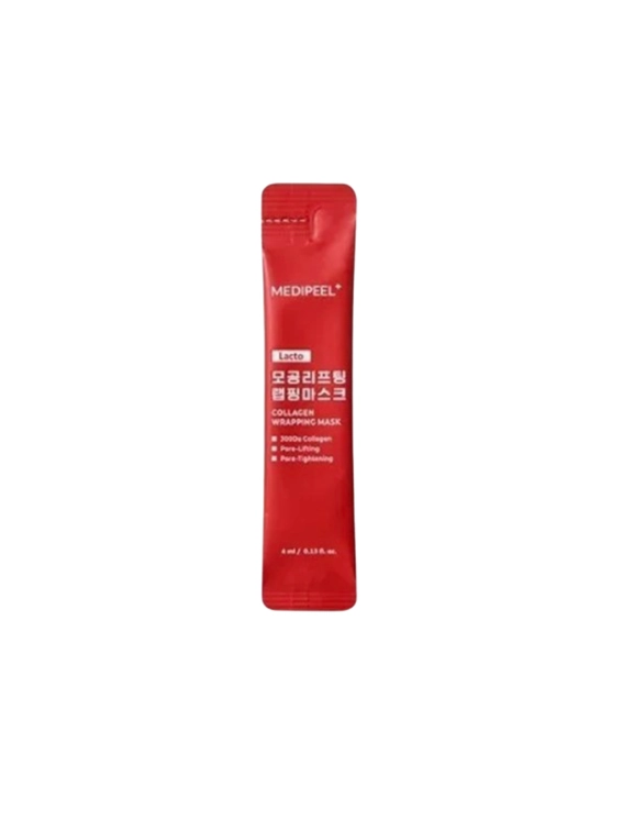 Маска-плівка для обличчя для звуження пор Medi-Peel Red Lacto Collagen Wrapping Mask, 4 мл
