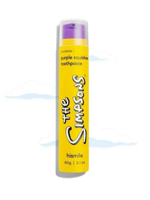 Зубна паста для м'якого відбілювання hismile The Simpsons Purple Squishee Toothpaste, 60 г