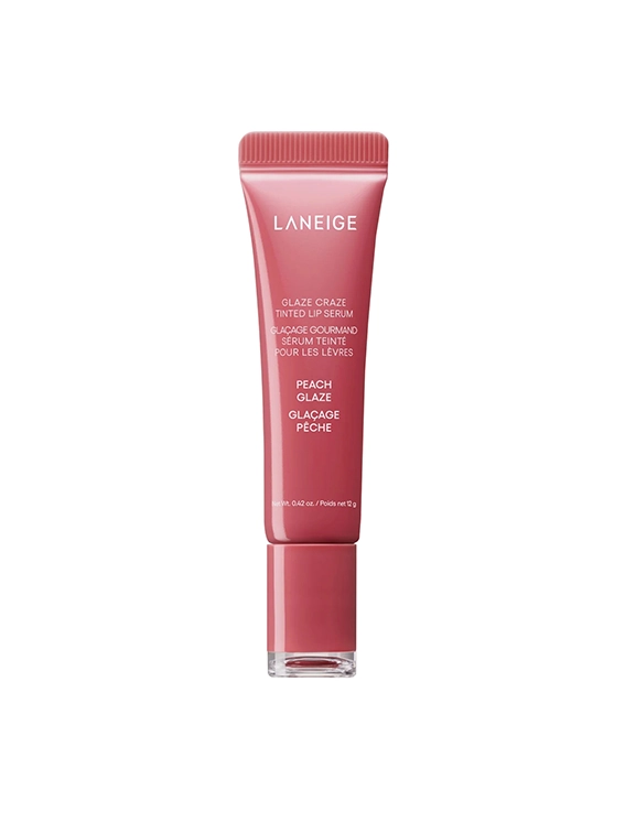 Тонуюча сироватка для губ з поліпептидами Laneige Glaze Craze Tinted Lip Serum, Peach Glaze, 12 г