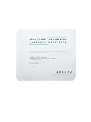 Зволожуюча заспокійлива тканинна маска з антивіковою дією USOLAB Bio Moisturizing Hydrating Hyaluron Mask