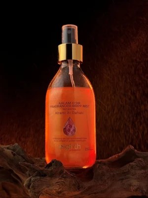 Парфумований шиммер-міст для тіла Eighth AHLAM D’OR Fragranced Body Mist Alraml Al Dahabi, 250 мл