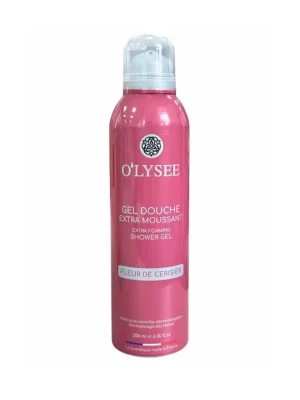 Очищуюча гель-піна для душу O'lysee Extra Foaming Shower Gel Fleur de Cerisier, 200 мл