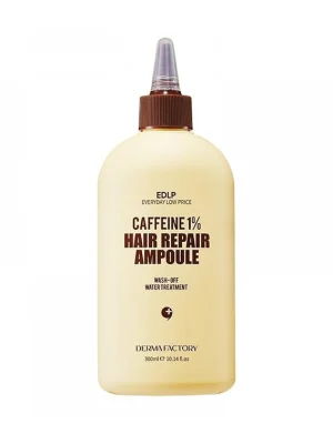 Відновлювальна ампула для волосся та шкіри голови з кофеїном 1% DERMA FACTORY Caffeine 1% Hair Repair Ampoule, 300 мл