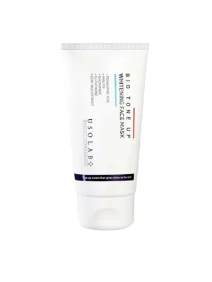 Маска для освітлення шкіри та ефекту миттєвого сяяння USOLAB Bio Whitening Tone Up Face Mask, 50 мл