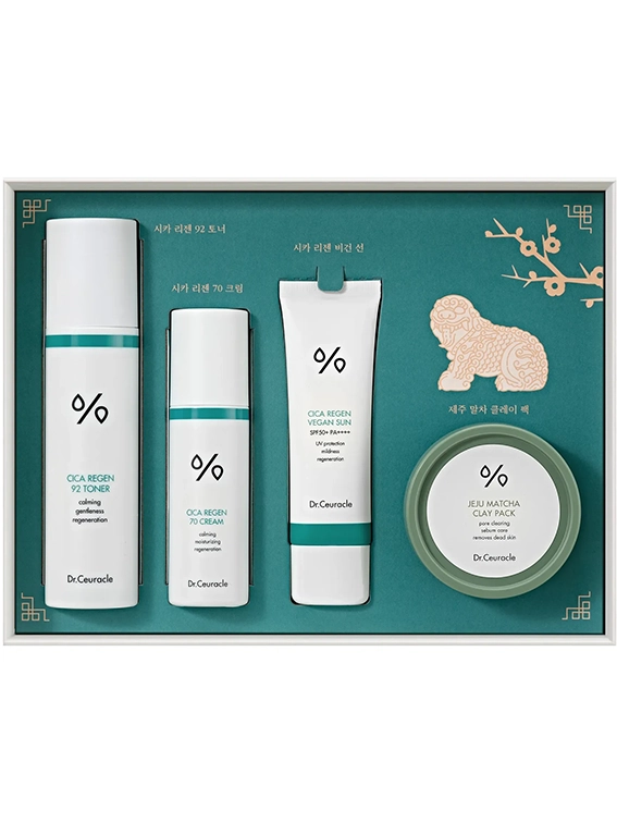 Набір для комплексного догляду за шкірою обличчя Dr.Ceuracle Green Essential Set, 4 в 1 - Зображення 2