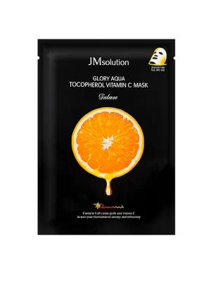 Тканинна маска для вирівнювання тону з вітаміном С JMsolution Glory Aqua Tocopherol Vitamin C Mask, 30мл