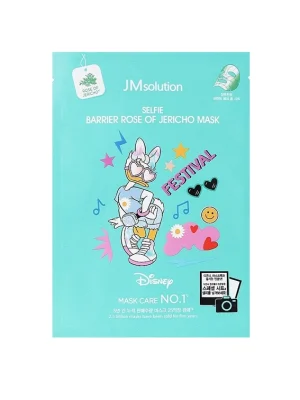 Тканинна маска для обличчя зволожуюча JMsolution Selfie Barrier Rose Jeffer Mask