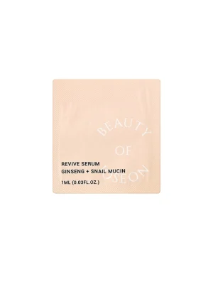 Ампула на основі гідролата женьшеню і муцину BEAUTY OF JOSEON Revive Serum : Ginseng + Snail Mucin SAMPLE, 1мл