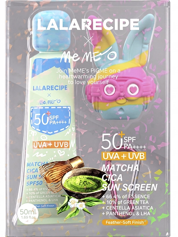Сонцезахисний крем з центеллою та матчею LALARECIPE Matcha Cica Sun Cream, 50 мл - Зображення 2