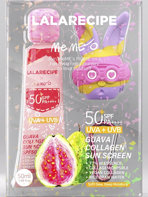 Сонцезахисний крем з екстрактом гуави та колагеном LALARECIPE Guava Collagen Sun Cream, 50 мл - Зображення 2