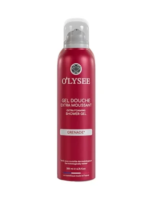 Гель-піна для душа з ароматом гранату O'lysee Extra Foaming Shower Gel Grenade, 200 мл