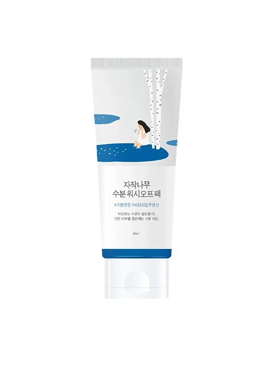 Зволожуюча змивна маска з березовим соком для всіх типів шкіри ROUND LAB Birch Juice Moisturizing Washoff Pack, 80 мл