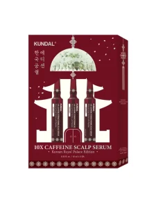 Набір сироваток проти випадіння Kundal 10X Caffeine Strengthening Scalp Serum 10 лм х 3 + Gua Sha