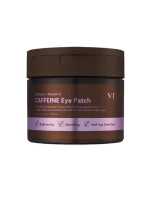 Патчі для шкіри навколо очей з кофеїном VT COSMETICS CAFFENE EYE PATCH, 60 шт/110 мл